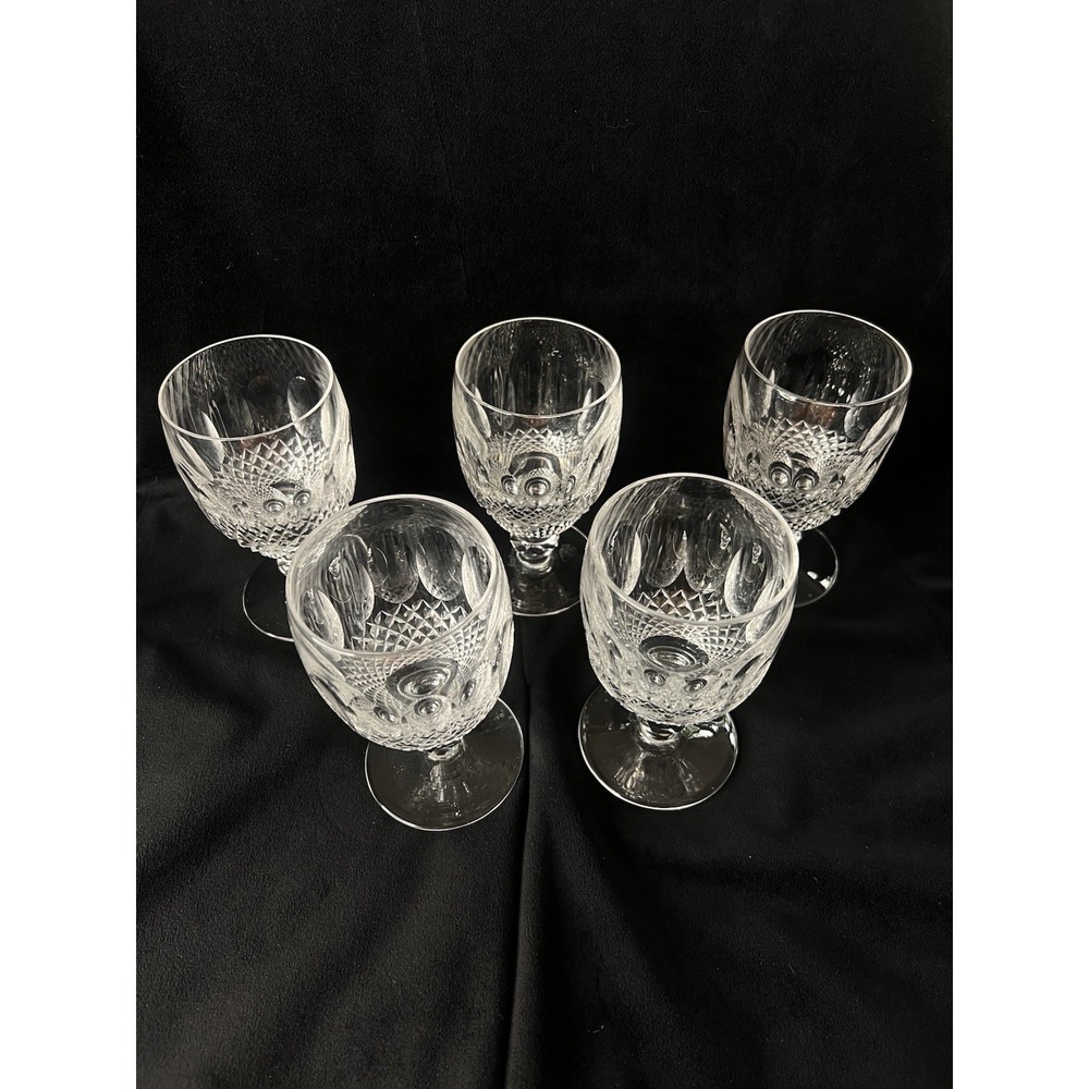 Set of 5 Vintage Waterford Crystal Colleen 4 3/4"‎ Claret Wine Water Short Glass - Picture 2 of 8